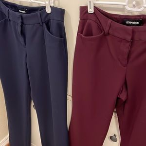 Express Editor low rise barely boot dress pants - 2 pairs